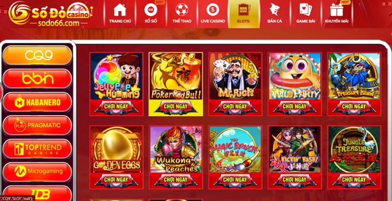 Sảnh Slot game tại SODO66