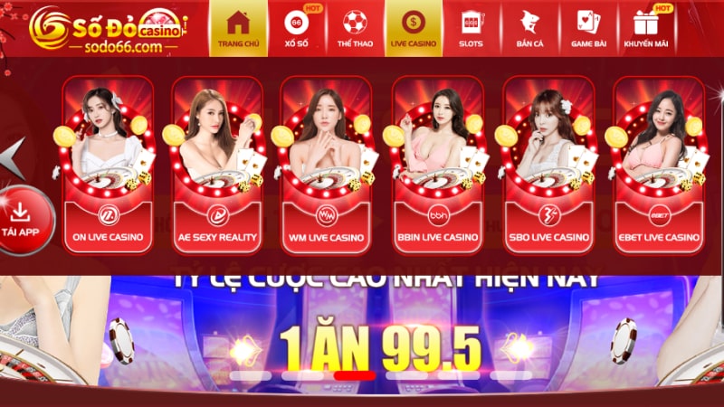 Các sảnh Casino tại Sodo